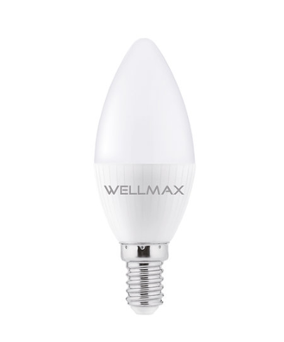AMPOLLETA LED VELA C37 E14 6W 6500K LUZ FRIA WELLMAX