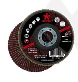 DISCO LIJA TRASLAPADO GRANO 80 - 4 1/2" HEMIC