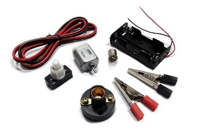 JUEGO DE CIRCUITO ELECTRICO ESCOLAR 8 PIEZAS F3C