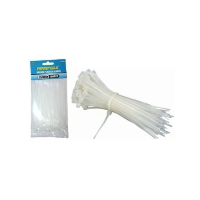 AMARRAS PLASTICAS BLANCA 3.6 X 200 MM 50 UNDS MAKAWA