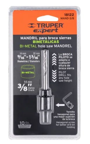 BROCA GUIA PARA SIERRA COPA 3/8" 14 - 30 MM TRUPER