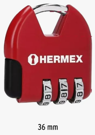 CANDADO 36 MM CON CLAVE HERMEX