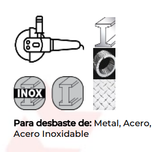 DISCO DESBASTE METAL 4 1/2" HEMIC