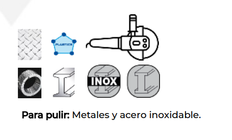 DISCO PULIDO METAL Y ACERO INOXIDABLE 4 1/2" HEMIC