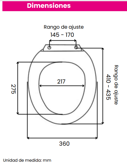 ASIENTO Y TAPA PARA WC BLANCO COLOMBA