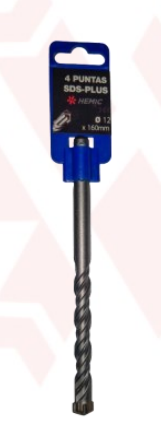 BROCA PARA CONCRETO SDS PLUS 6 X 210 MM 4 PUNTAS HEMIC