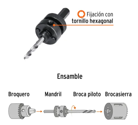 BROCA GUIA PARA SIERRA COPA 7/16" 32 - 150 MM TRUPER