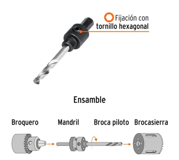 BROCA GUIA PARA SIERRA COPA 3/8" 14 - 30 MM TRUPER