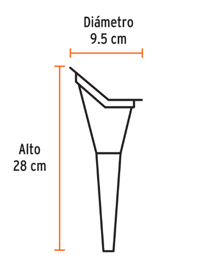 EMBUDO PLASTICO CUELLO RIGIDO TRUPER
