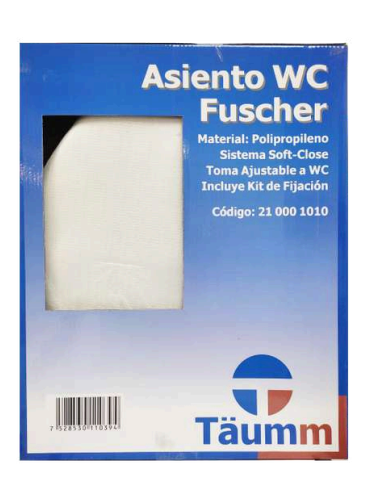 ASIENTO Y TAPA PARA WC SIERRE SUAVE LENTO FUSCHER