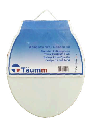 ASIENTO Y TAPA PARA WC BLANCO COLOMBA