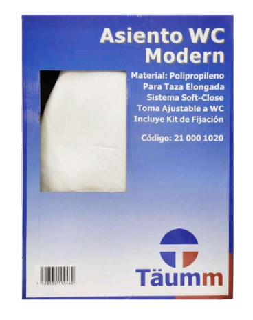 ASIENTO Y TAPA PARA WC SIERRE SUAVE LENTO MODERN