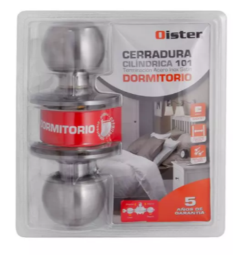 CERRADURA CILINDRICA DORMITORIO ACERO INOXIDABLE 101 OISTER