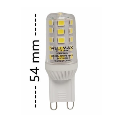 AMPOLLETA LED G9 CW 4W 6500K LUZ FRIA WELLMAX