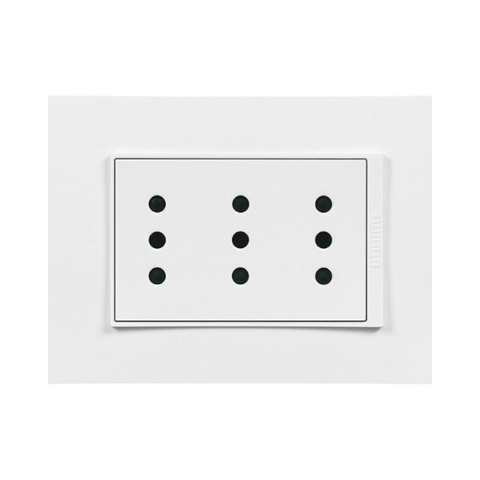 TOMACORRIENTE TRIPLE EMBUTIDO 10A 250V BLANCO PU1313 BTICINO