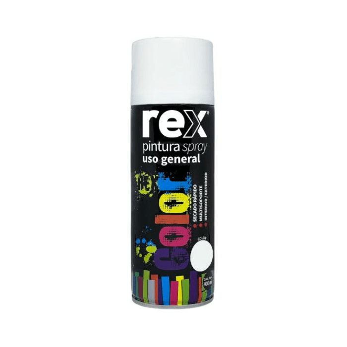 PINTURA SPRAY ACRILICA, BLANCO BRILLANTE, 400 ML REX