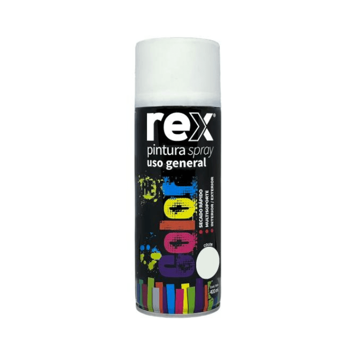 PINTURA SPRAY ACRILICA, BLANCO MATE, 400 ML REX