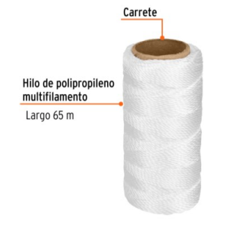 HILO CUERDA POLIPROPILENO PARA ALBAÑIL 65 MTS TRUPER