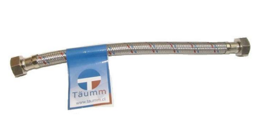 FLEXIBLE AGUA HI HI 1/2" 30 CM ACERO INOXIDABLE