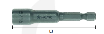DADO MAGNETICO HEXAGONAL 5/16" X 65 MM HEMIC