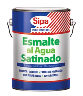 PINTURA ESMALTE AL AGUA BLANCO SATINADO GALON SIPA