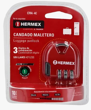 CANDADO 36 MM CON CLAVE HERMEX