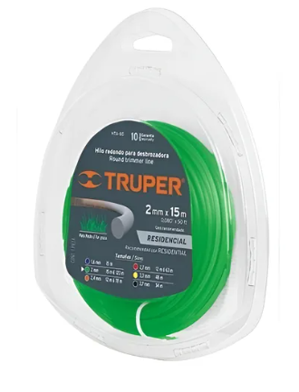 HILO NYLON P/DESBROZADORA 2 MM X 15 MTS TRUPER