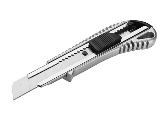 EXACTO CUCHILLO CARTONERO METAL ALUMINIO 18 X 100 MM WOKIN