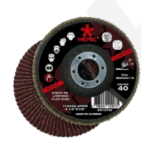 DISCO LIJA TRASLAPADO GRANO 40 - 4 1/2" HEMIC