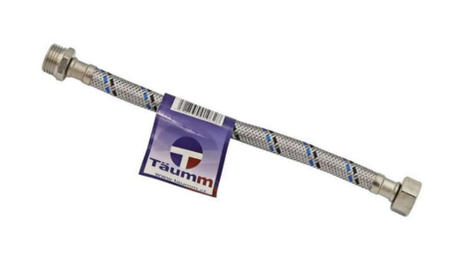 FLEXIBLE AGUA HE HI 1/2" 30 CM ACERO INOXIDABLE