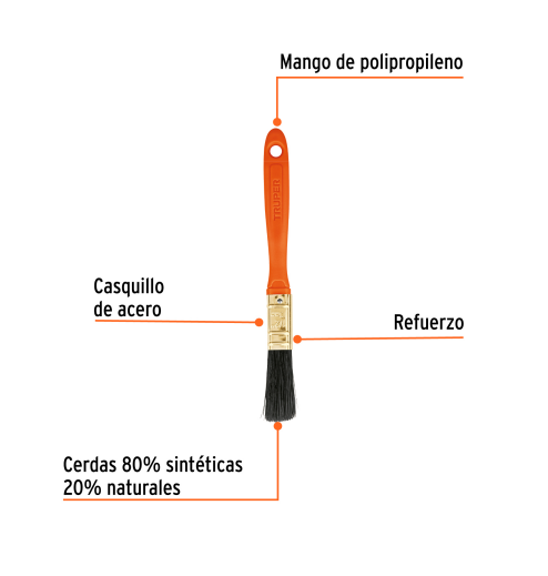 BROCHA DE CERDA 1/2" TRUPER