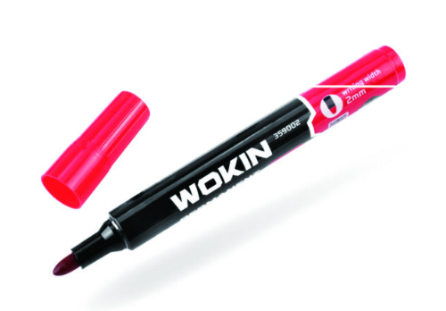 MARCADOR PERMANENTE ROJO WOKIN