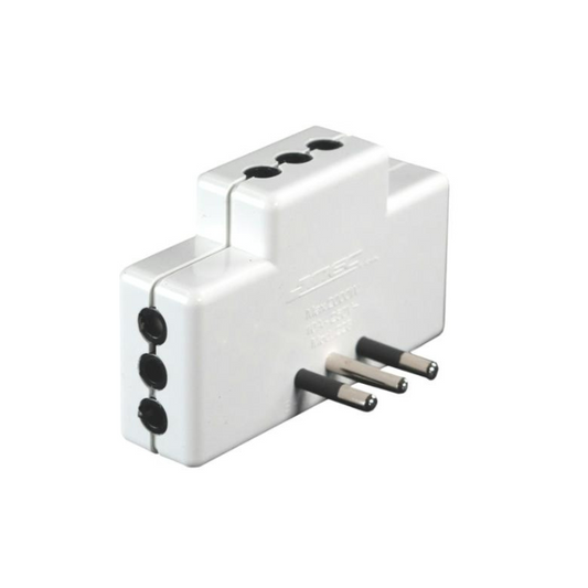 ADAPTADOR TRIPLE 10A BLANCO PLANO MEC