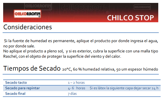 IMPERMEABILIZANTE BLOQUEADOR DE HUMEDAD BLANCO INVIERNO 1/4 GALON CHILCO STOP