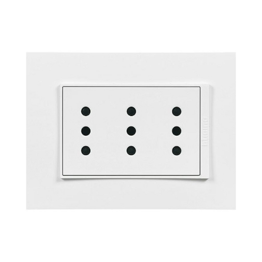 TOMACORRIENTE TRIPLE EMBUTIDO 10A 250V BLANCO PU1313 BTICINO